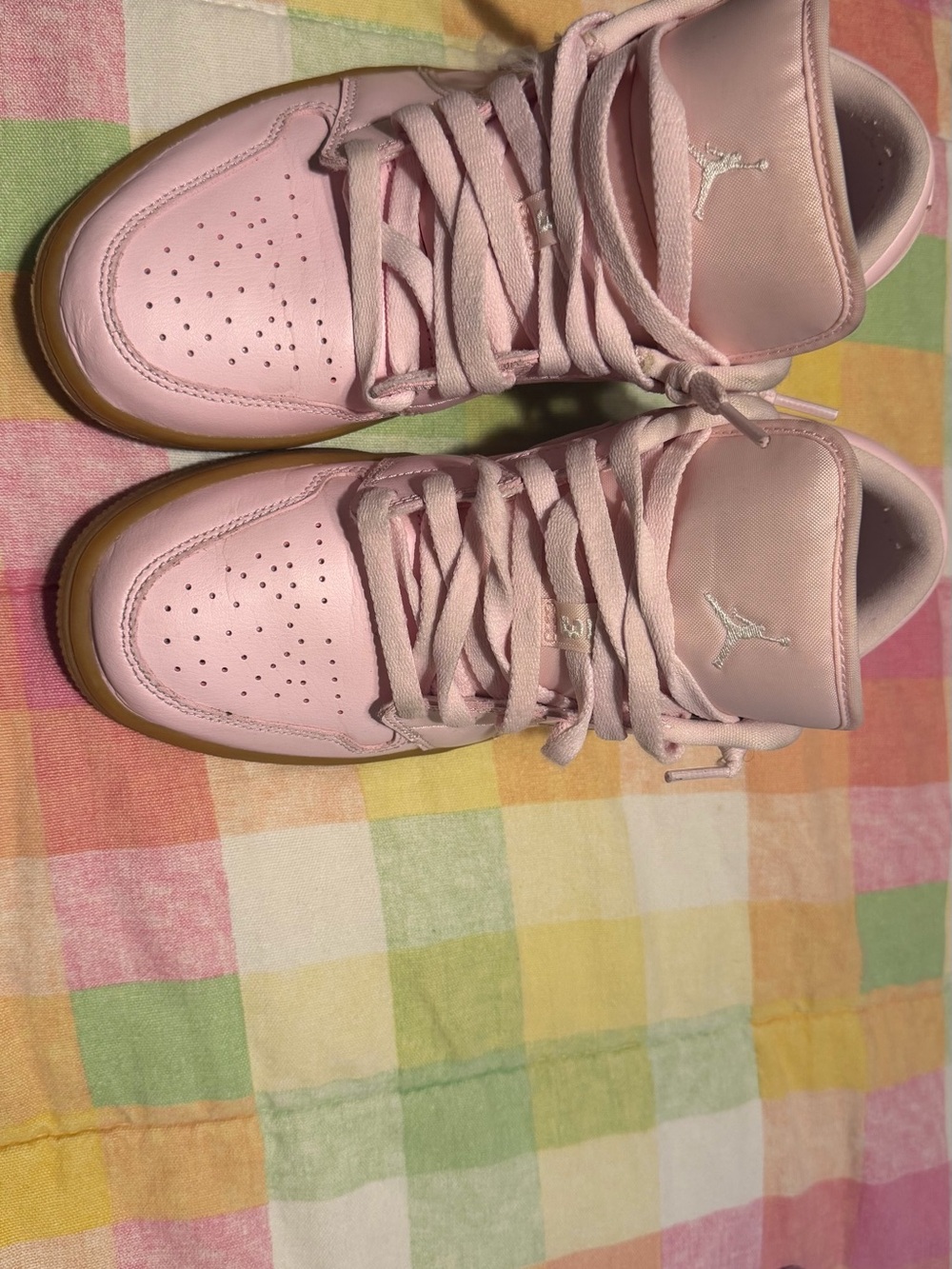 Jordan Pink Low-Top Sneakers with Gum Sole